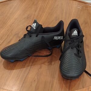 Adidas Predator Black and Blue Soccer Cleats